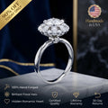 🚨 90% OFF TODAY: The "Eternal Bloom" Hand-Forged 7-Carat Brilliant Round Cut Ring with Hidden Heart Halo