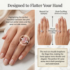 🚨 90% OFF TODAY: The "Rosalie" Handcrafted Statement Ring: Platinum-Plated Finger-Slimming Design | 10ct Pink Diamond Alternative