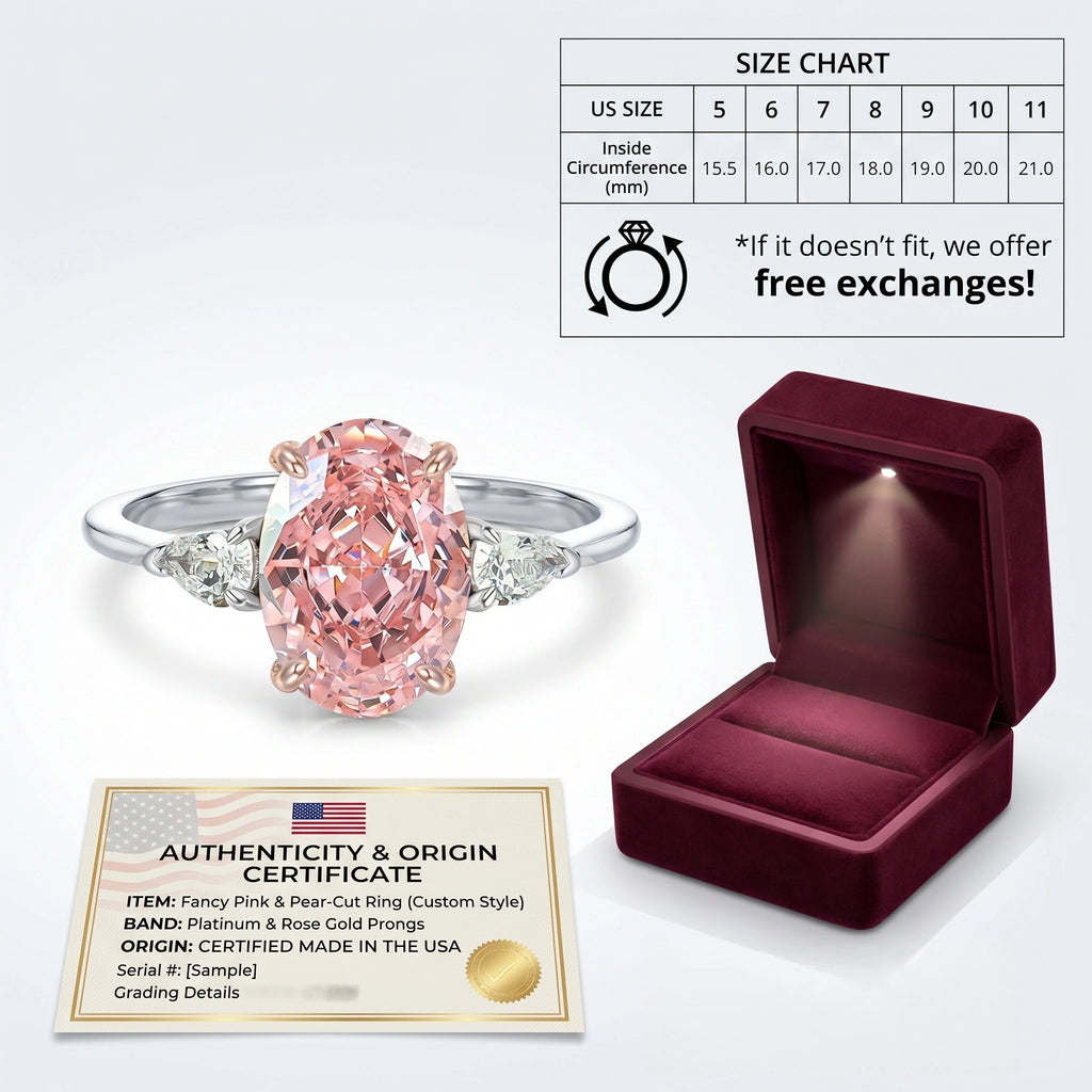 🚨 90% OFF TODAY: The "Rosalie" Handcrafted Statement Ring: Platinum-Plated Finger-Slimming Design | 10ct Pink Diamond Alternative