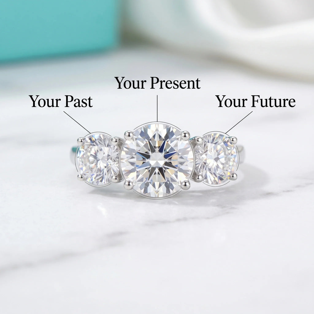 LAST DAY Sale 🔓 80% OFF The Flawless 4-Carat Trinity Ring - Outshines Diamonds, Zero Guilt