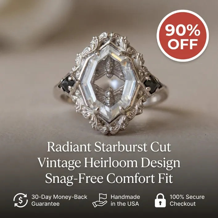 Timeless Vintage Silver Crystal Moth Statement Ring for Women — Last Day Sale-90% OFF🔥
