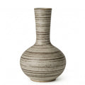 Striped Neck Ceramic Decorative Vase