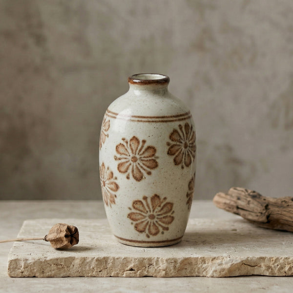 Vintage Floral Ceramic Decorative Vase