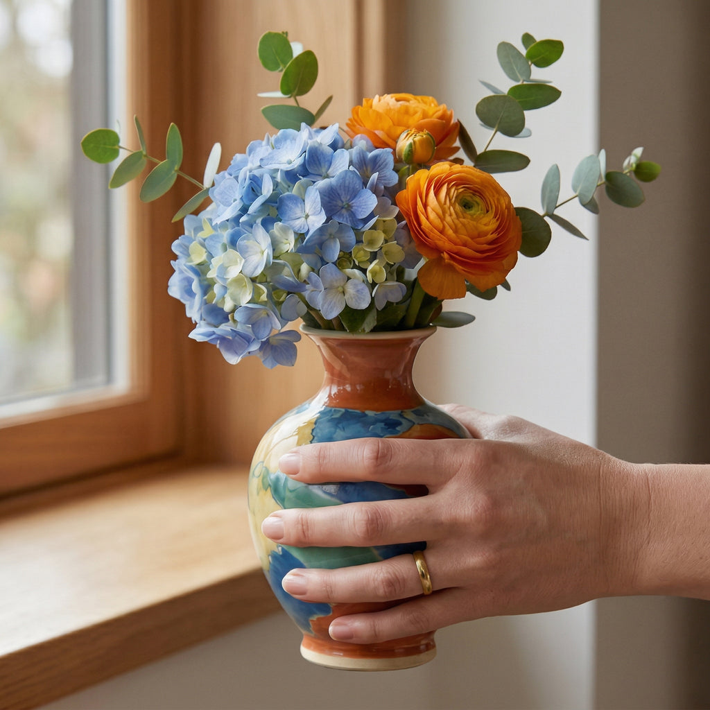 Abstract Multicolor Art Ceramic Vase