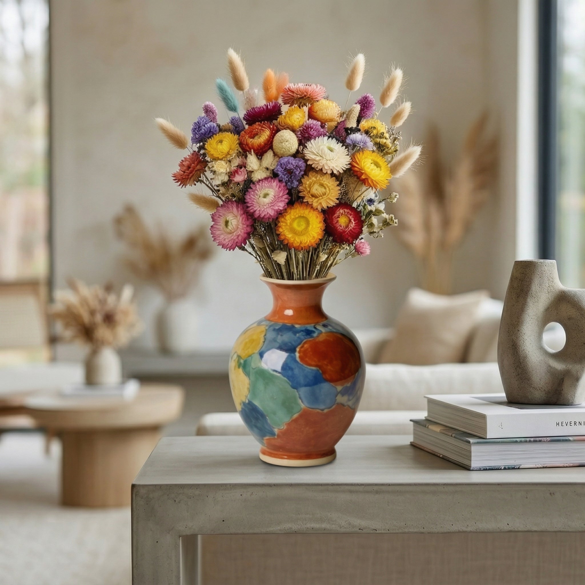 Abstract Multicolor Art Ceramic Vase