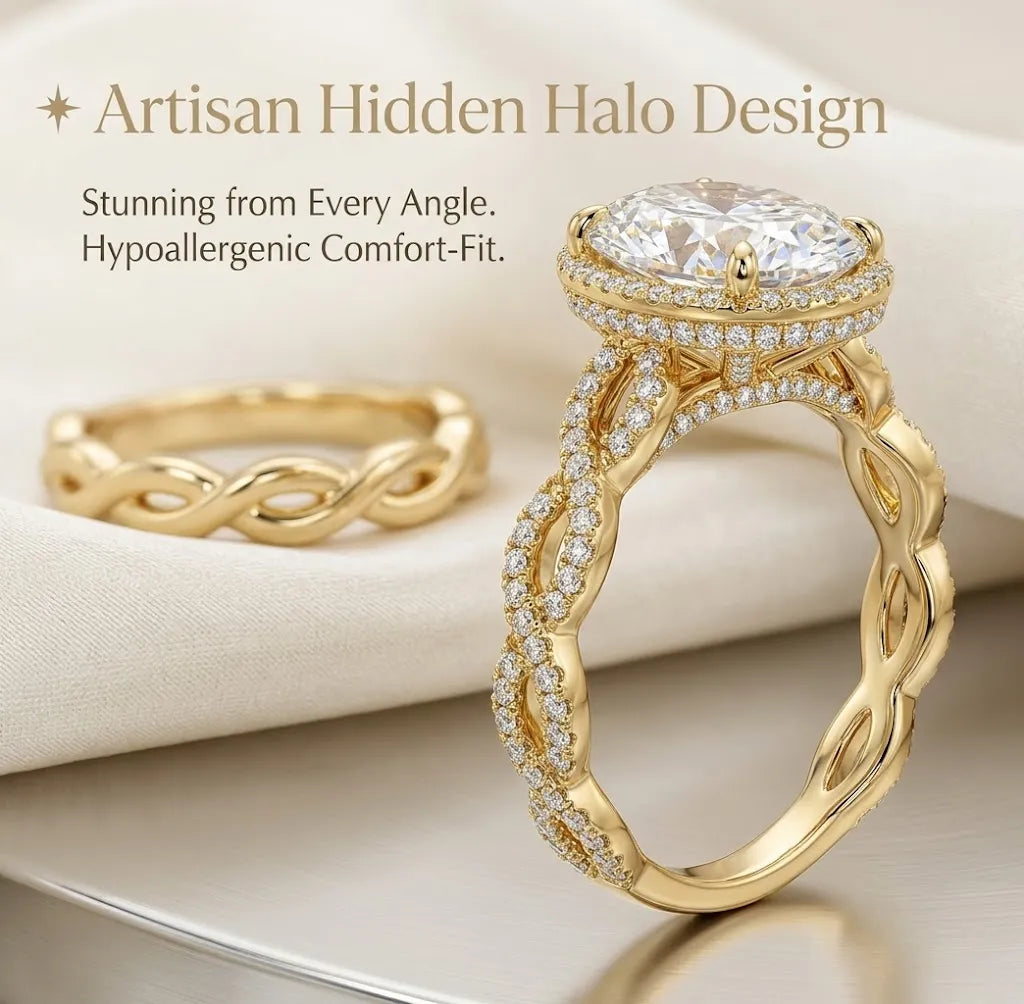 The Perfect Travel Ring: 1-6ct Oval Cut Twist Simulated Diamond Ring | Last Day Sale-90% OFF🔥