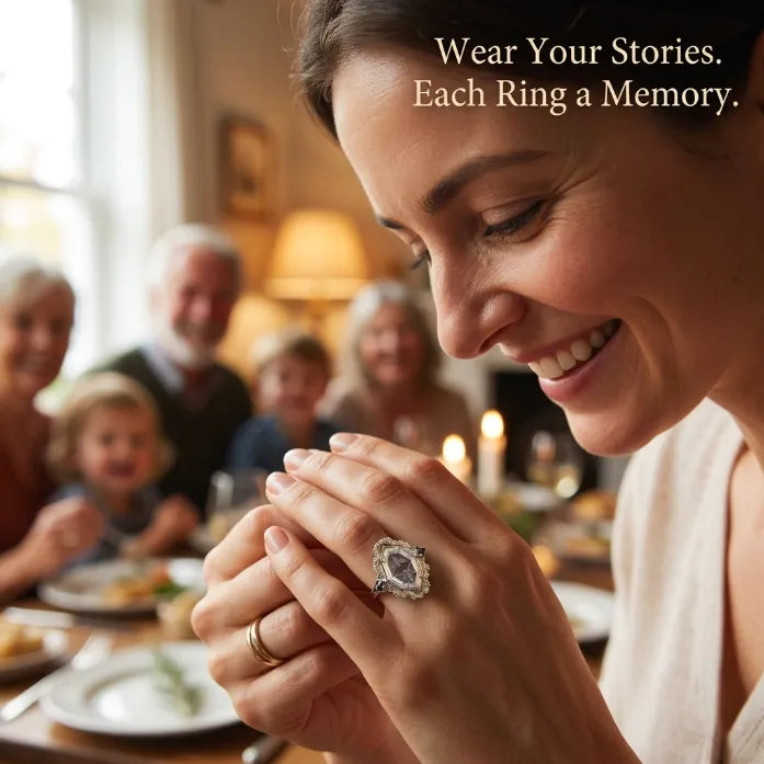 Timeless Vintage Silver Crystal Moth Statement Ring for Women — Last Day Sale-90% OFF🔥