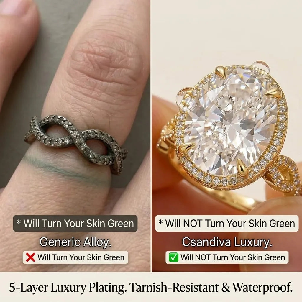 The Perfect Travel Ring: 1-6ct Oval Cut Twist Simulated Diamond Ring | Last Day Sale-90% OFF🔥