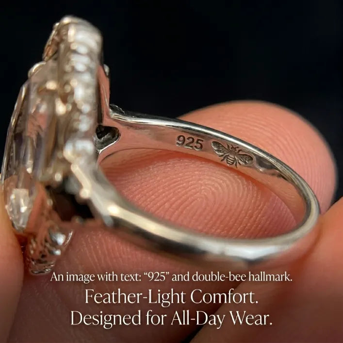 Timeless Vintage Silver Crystal Moth Statement Ring for Women — Last Day Sale-90% OFF🔥