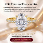 The Riviera Oval™ | 2.39ct Flawless Travel Ring | 90% OFF VIP Sale Only Today