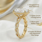 The Perfect Travel Ring: 1-6ct Oval Cut Twist Simulated Diamond Ring | Last Day Sale-90% OFF🔥