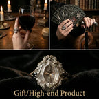 Timeless Vintage Silver Crystal Moth Statement Ring for Women — Last Day Sale-90% OFF🔥