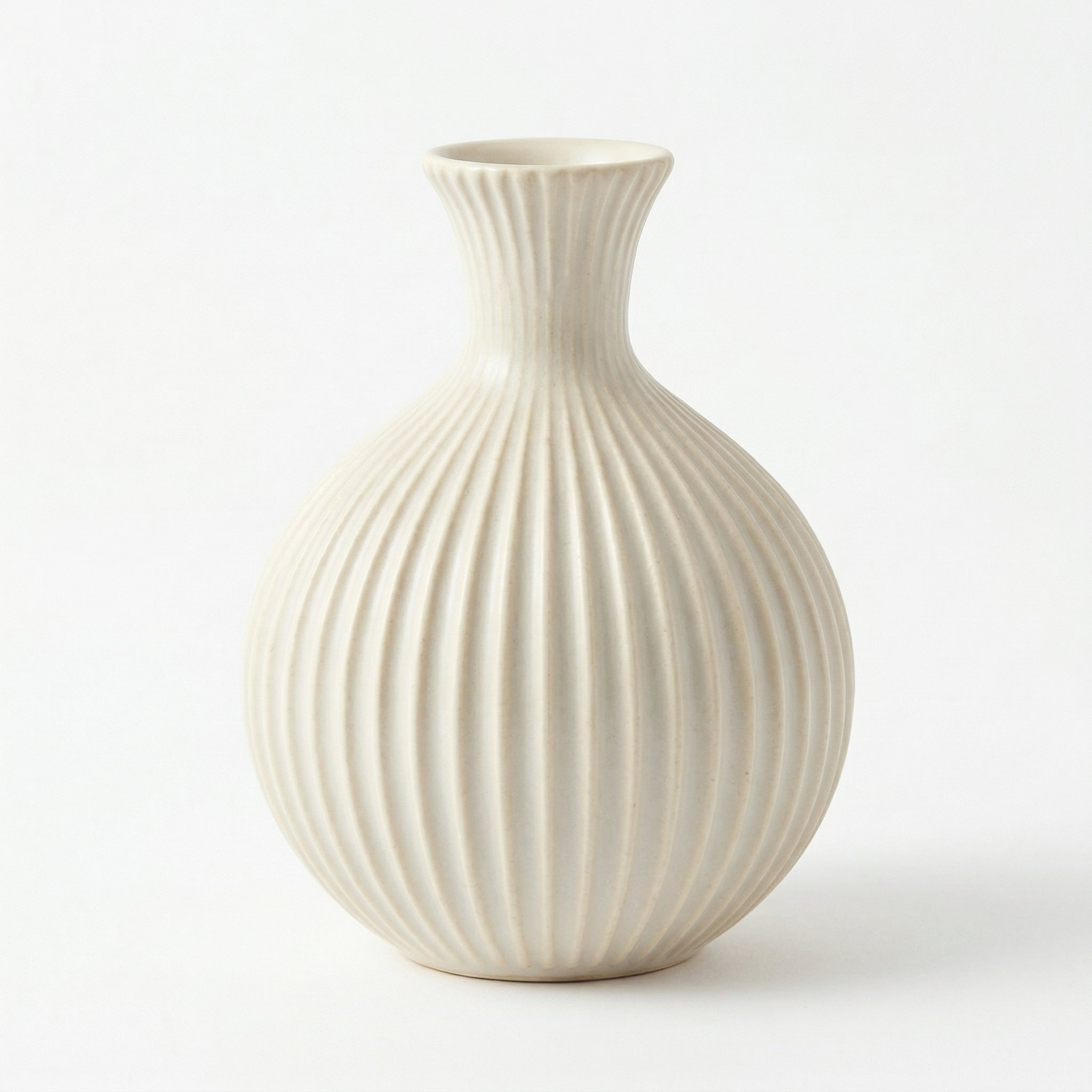 Fluted Ceramic Decorative Vase
