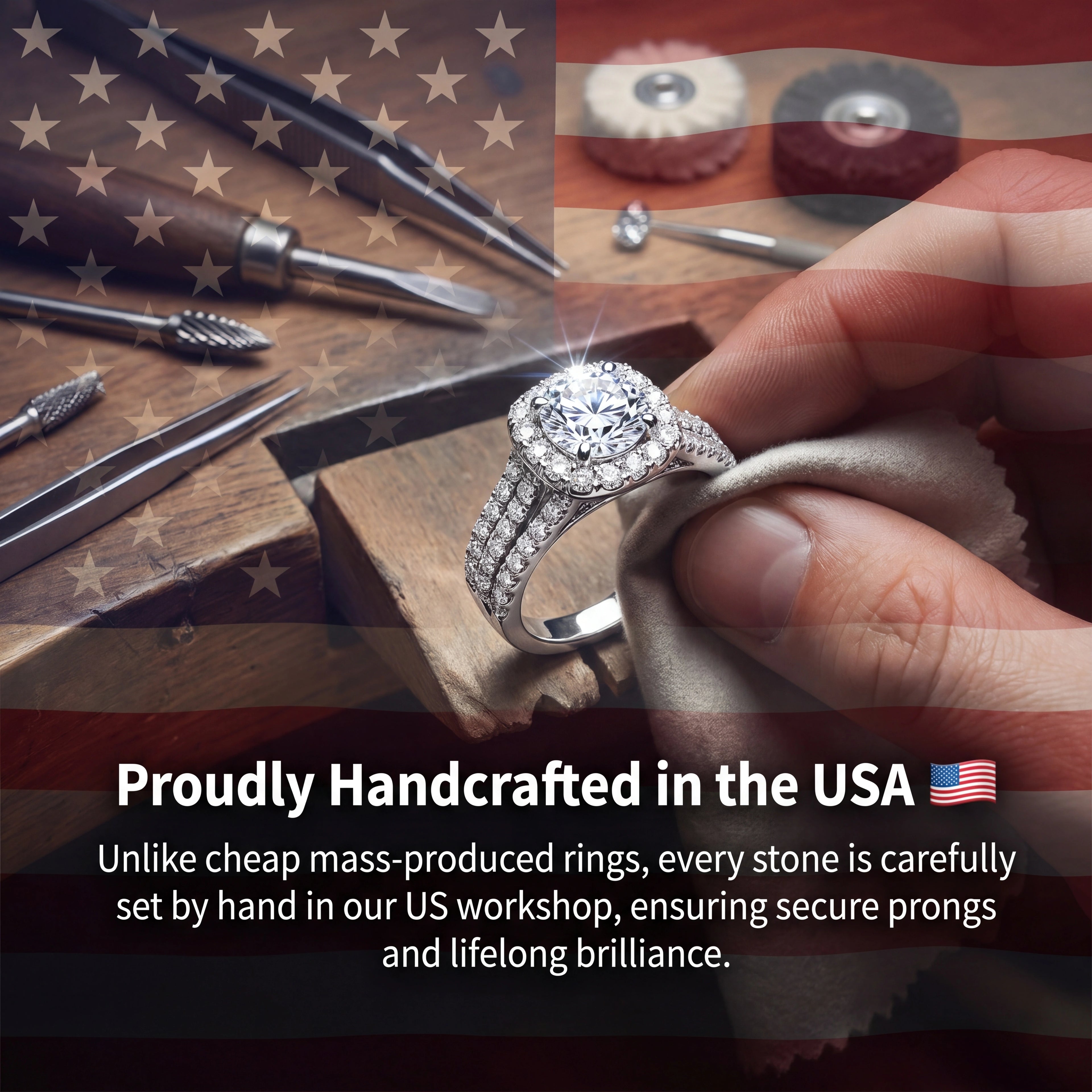 🚨 90% OFF TODAY: The "Serenity Riviera" Handcrafted Travel Ring: Solid 925 Silver Platinum Finish | Flawless 3.5ct Diamond Alternative