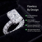 Viral Restock! 🚨 80% OFF The 5.51ct Radiant Illusion Ring - Elongates Fingers, Flawless $8k Look
