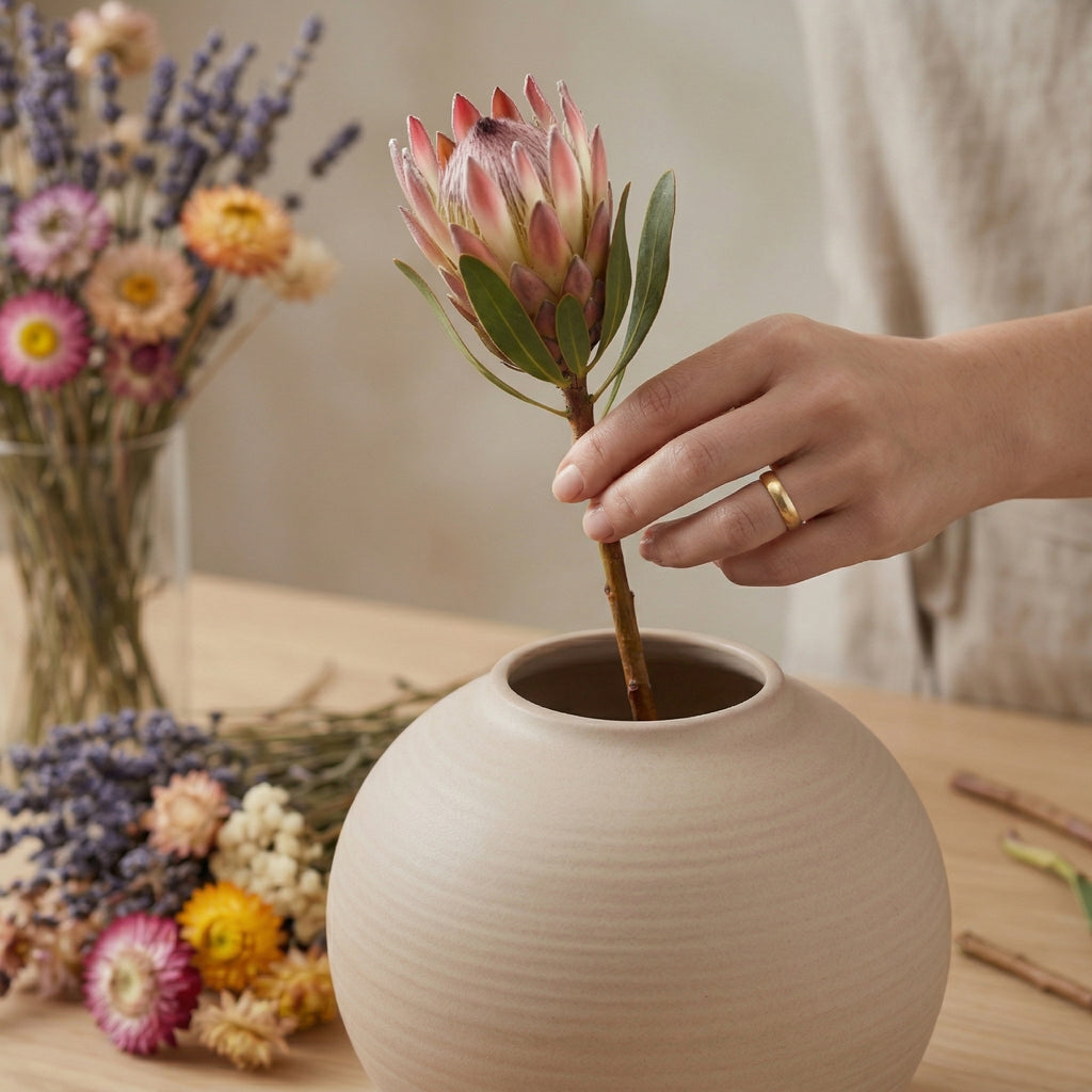 Minimalist Round Ceramic Vase