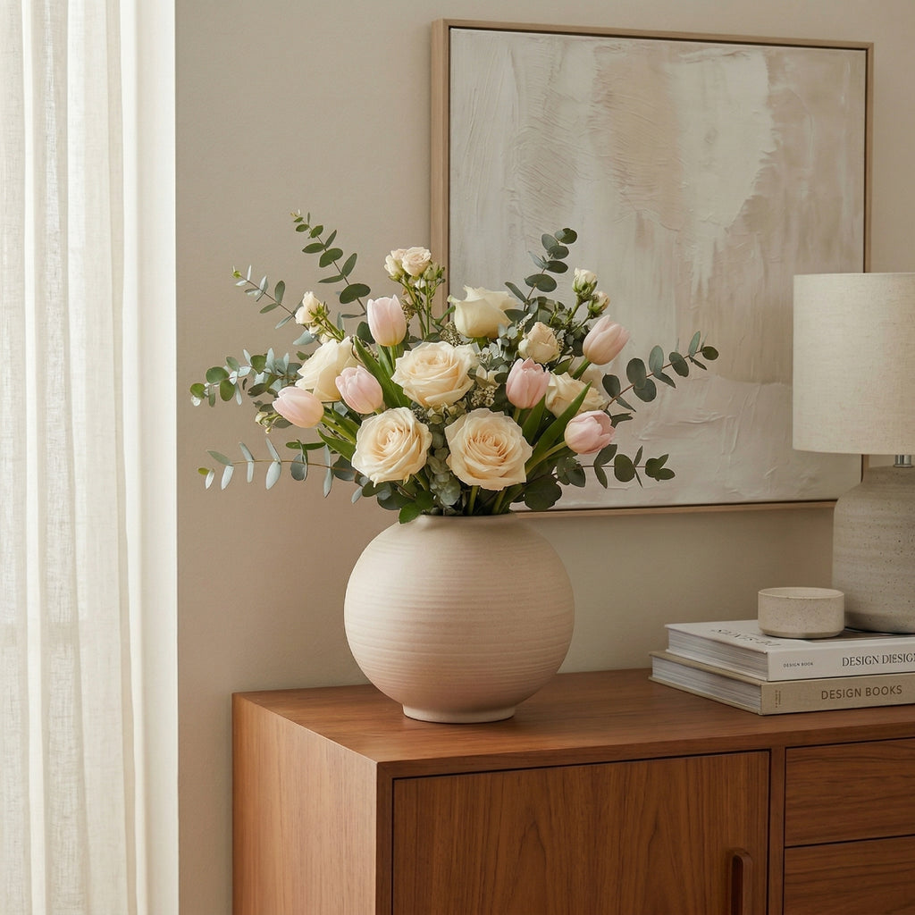 Minimalist Round Ceramic Vase