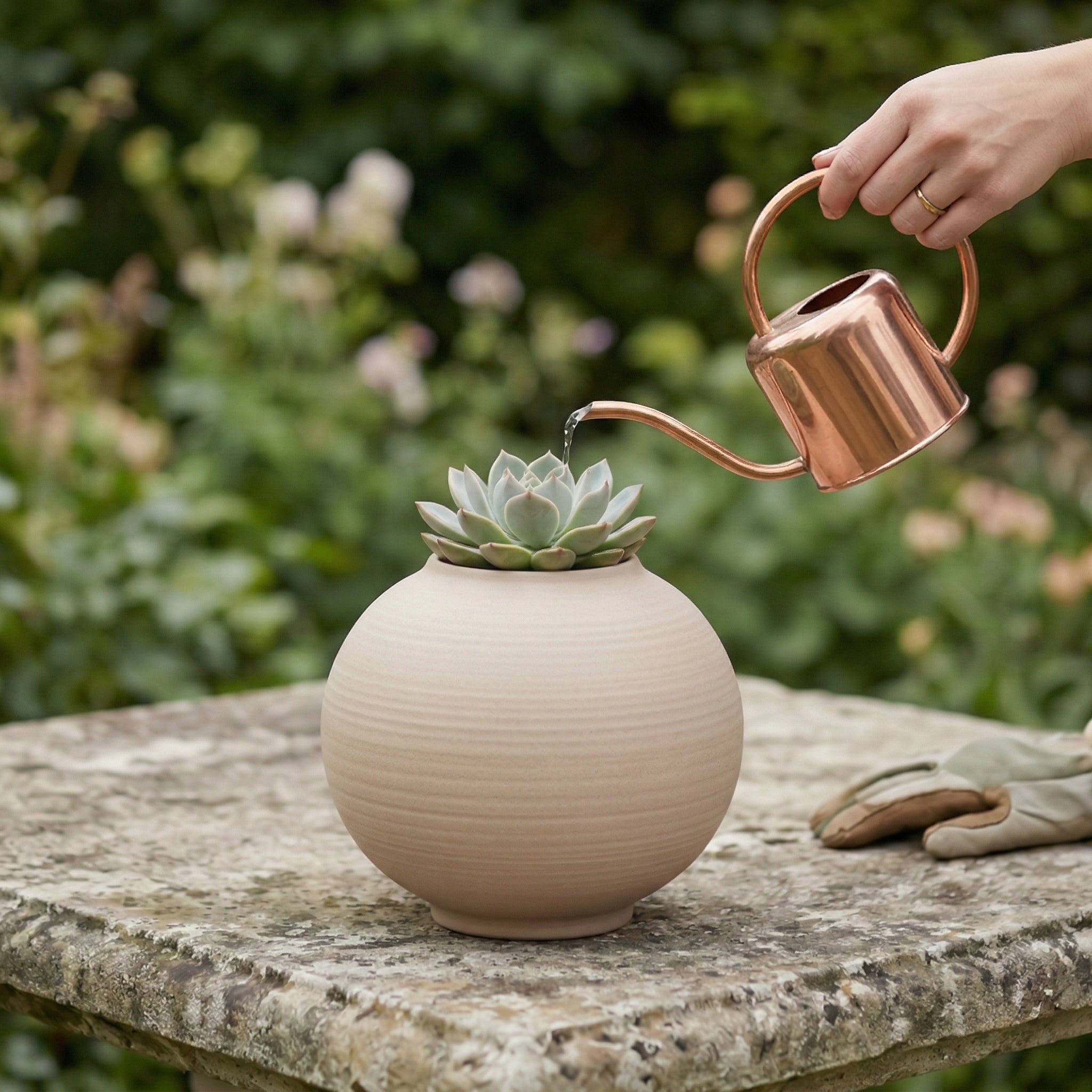 Minimalist Round Ceramic Vase