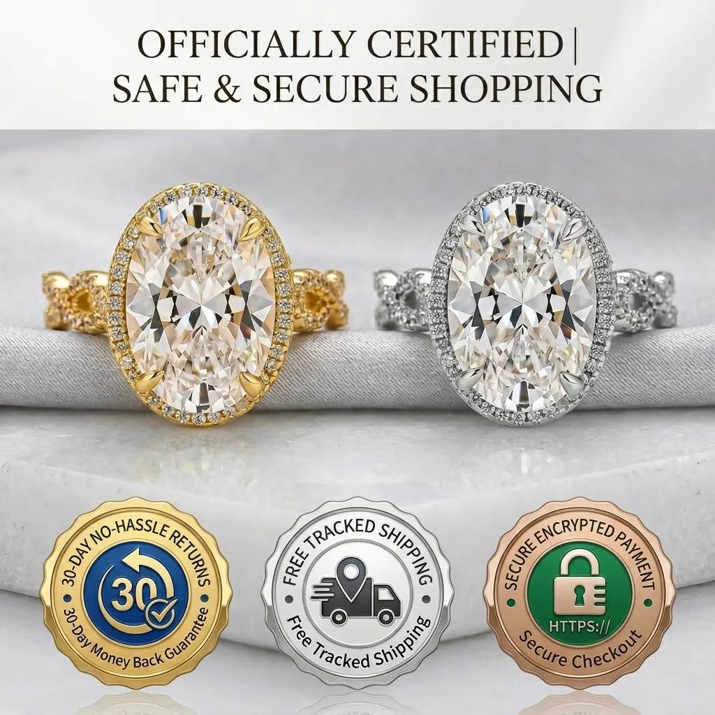 The Perfect Travel Ring: 1-6ct Oval Cut Twist Simulated Diamond Ring | Last Day Sale-90% OFF🔥