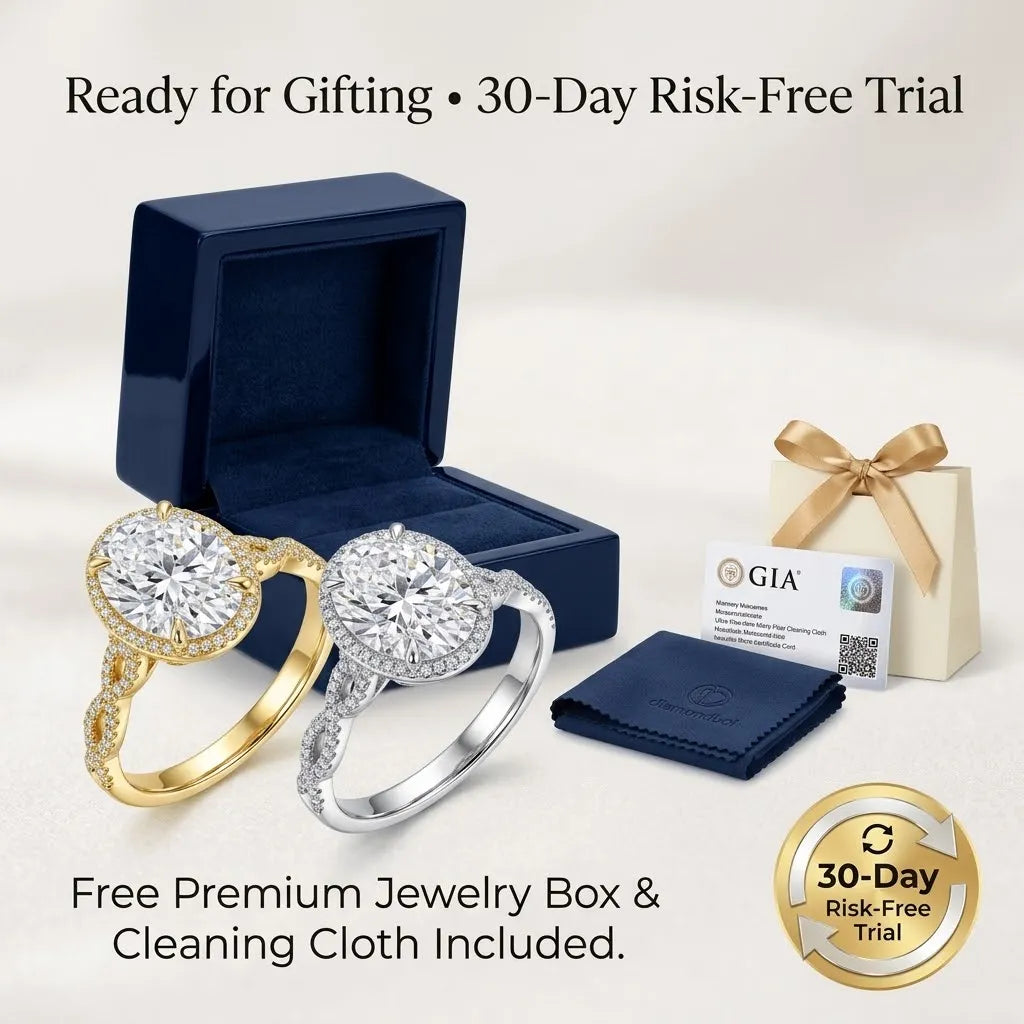 The Perfect Travel Ring: 1-6ct Oval Cut Twist Simulated Diamond Ring | Last Day Sale-90% OFF🔥