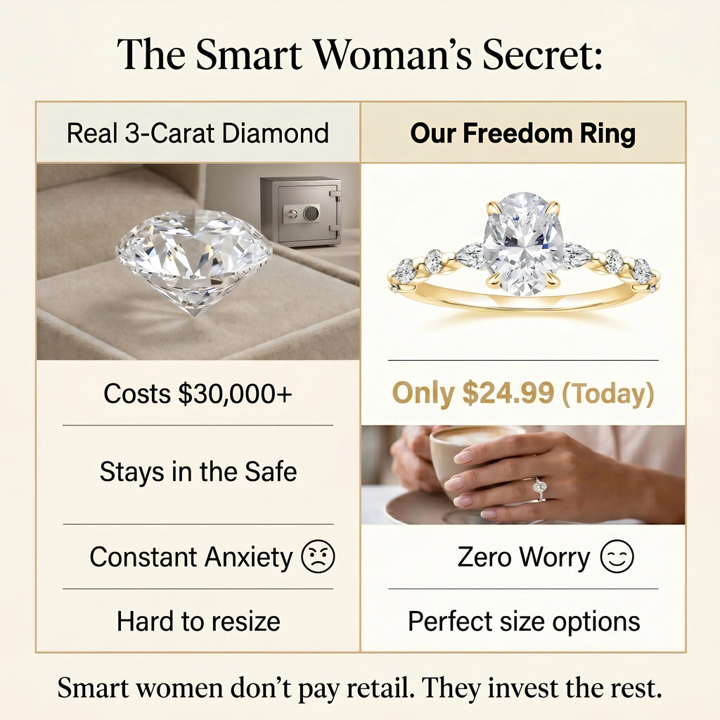 Last Day Sale-90% OFF🔥 The 3CT Oval Upgrade Ring — Longer-Looking Fingers & Everyday Comfort