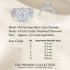 🚨 90% OFF TODAY: The "Serenity Riviera" Handcrafted Travel Ring: Solid 925 Silver Platinum Finish | Flawless 3.5ct Diamond Alternative