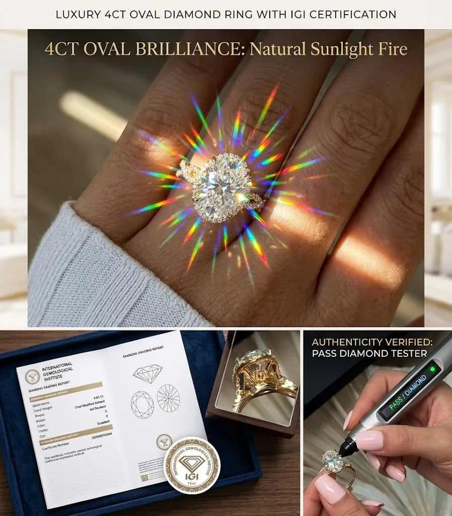 The Perfect Travel Ring: 1-6ct Oval Cut Twist Simulated Diamond Ring | Last Day Sale-90% OFF🔥