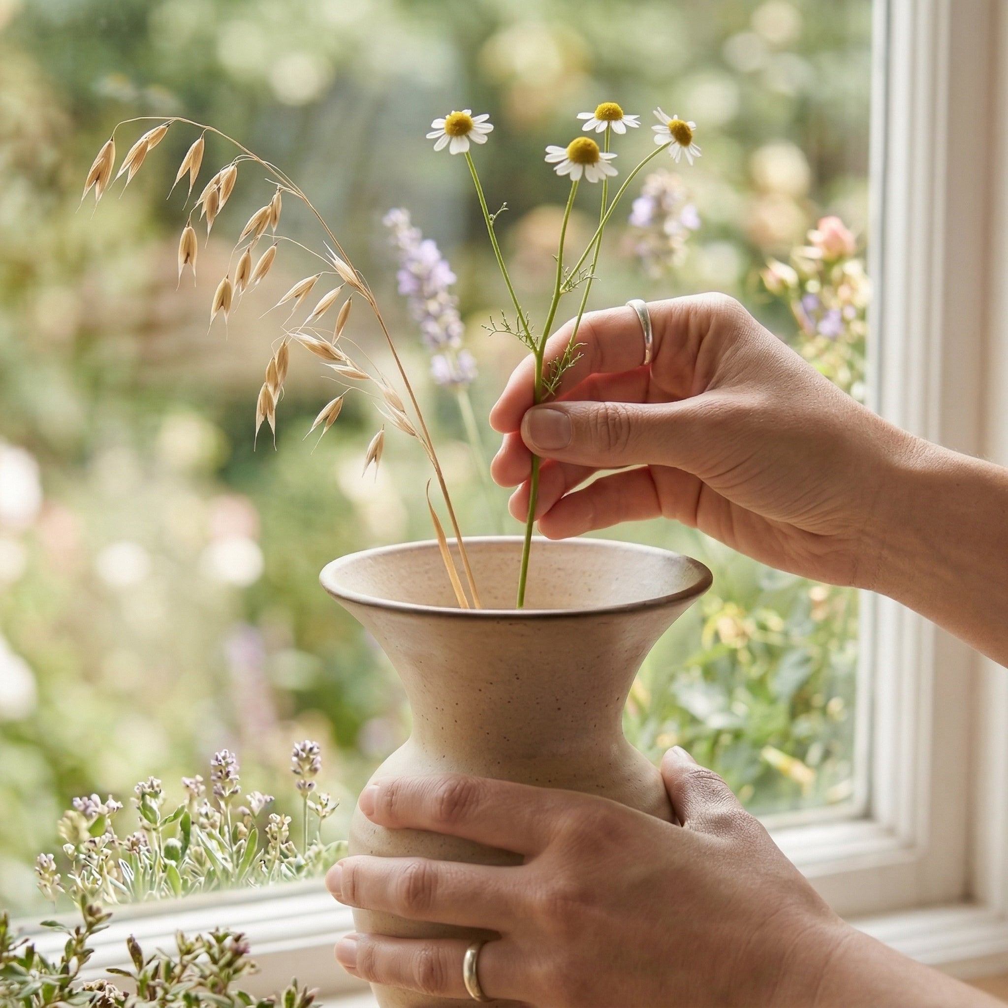Classic Flared Ceramic Vase