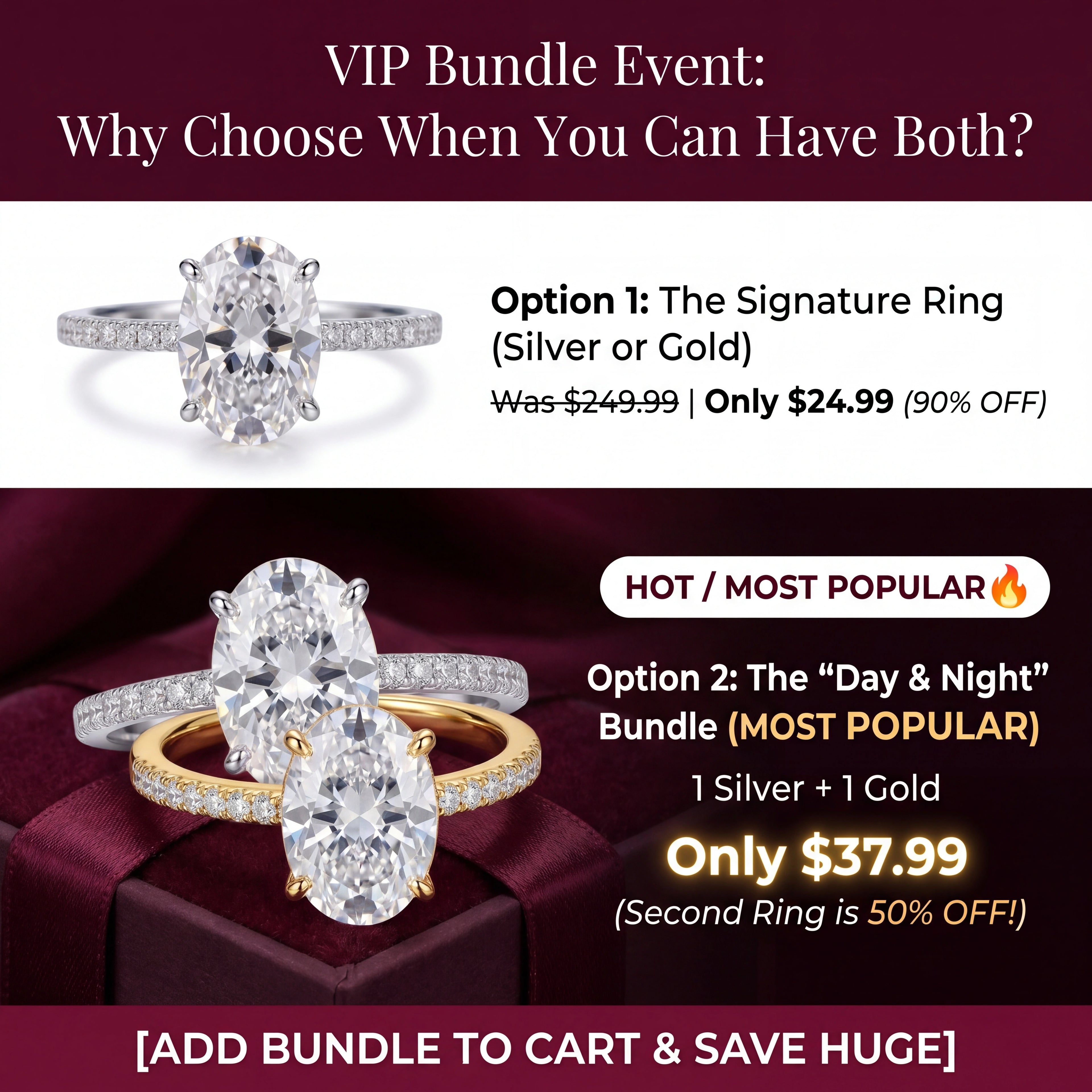 The Riviera Oval™ | 2.39ct Flawless Travel Ring | 90% OFF VIP Sale Only Today