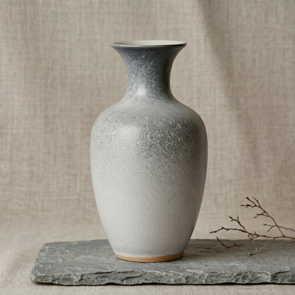 Textured Gradient Ceramic Vase