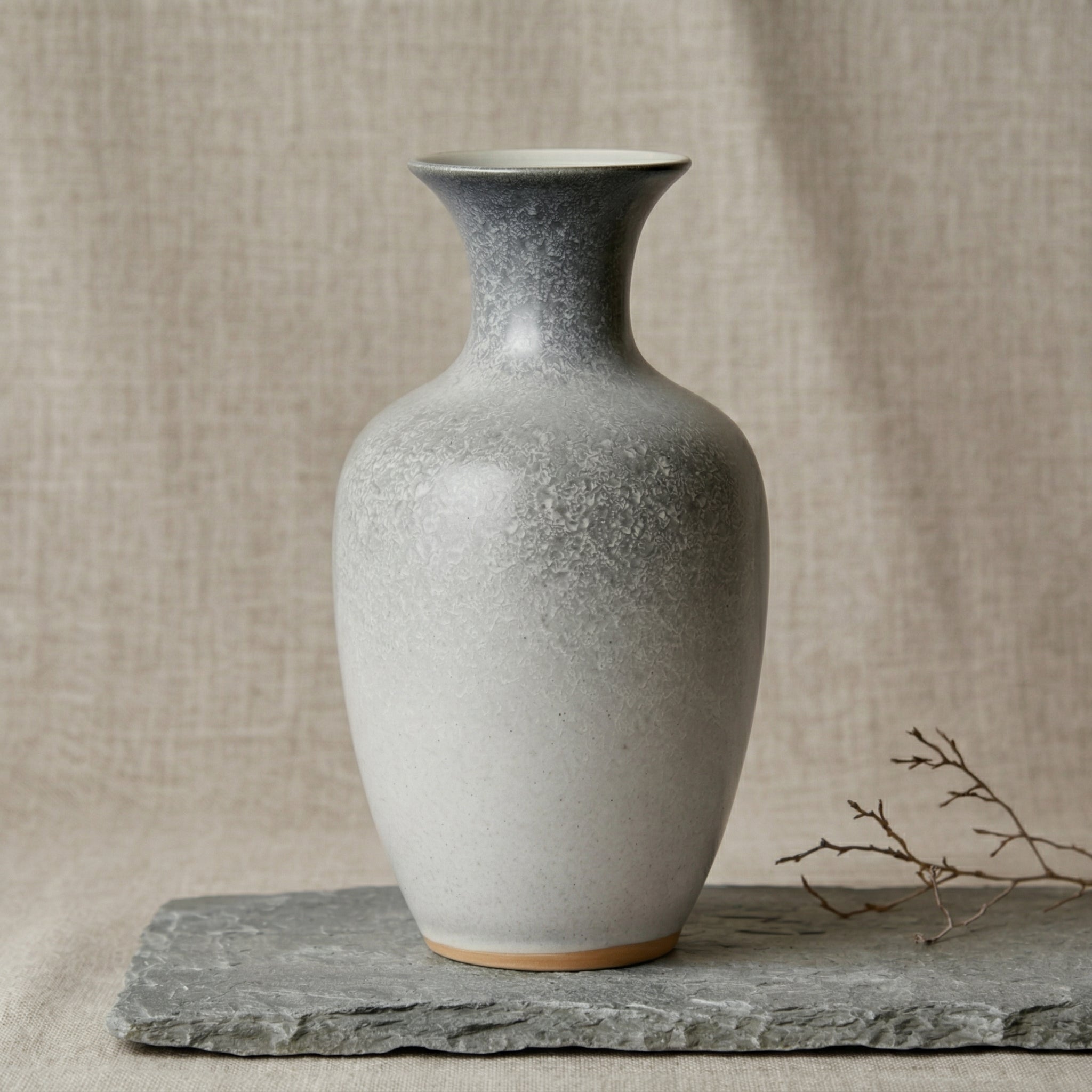 Textured Gradient Ceramic Vase