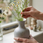 Textured Gradient Ceramic Vase