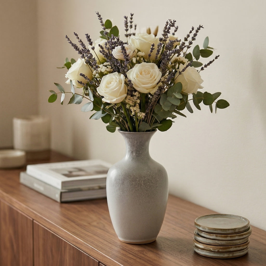 Textured Gradient Ceramic Vase