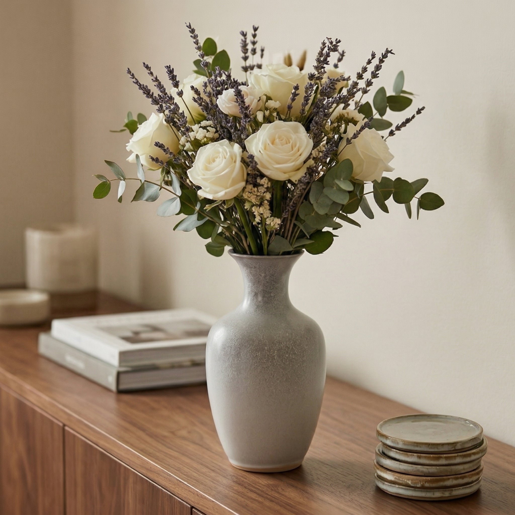 Textured Gradient Ceramic Vase