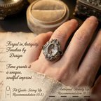 Timeless Vintage Silver Crystal Moth Statement Ring for Women — Last Day Sale-90% OFF🔥
