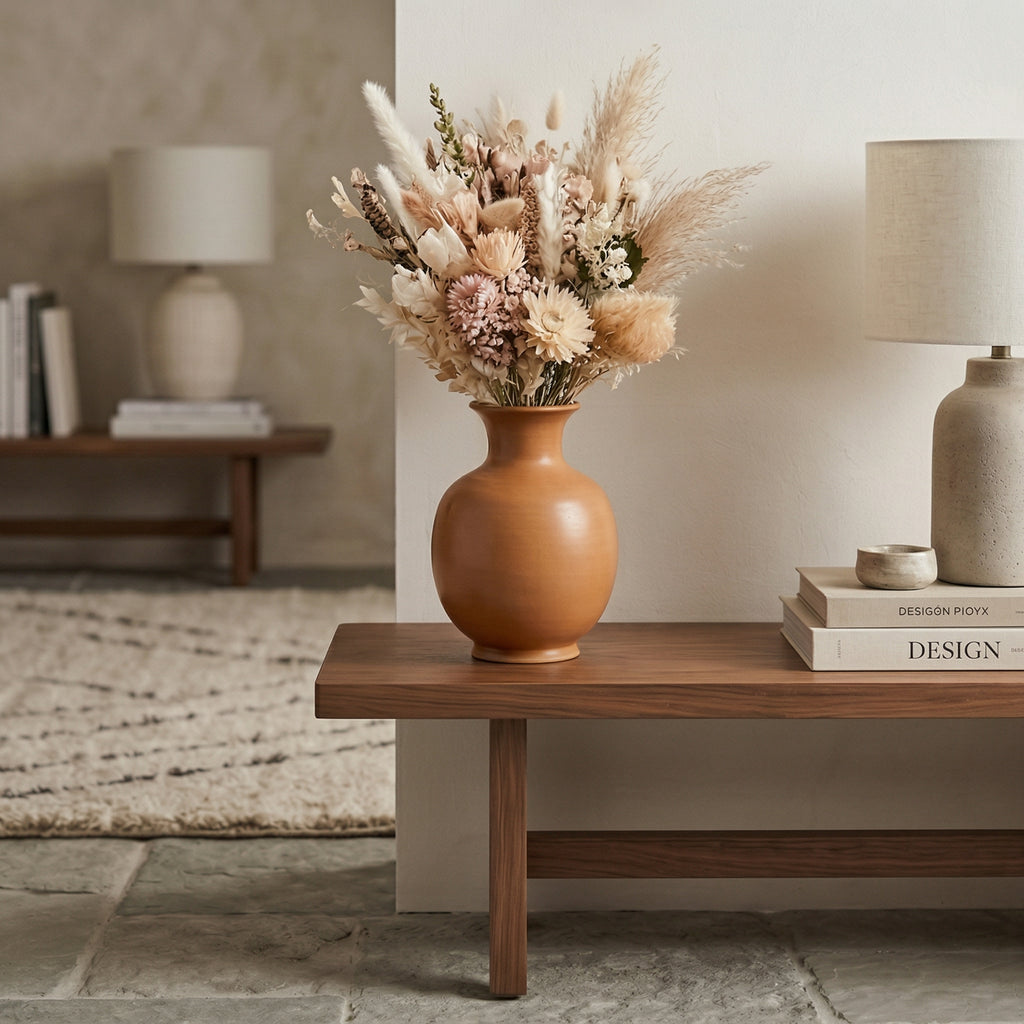 Rustic Brown Ceramic Decorative Vase