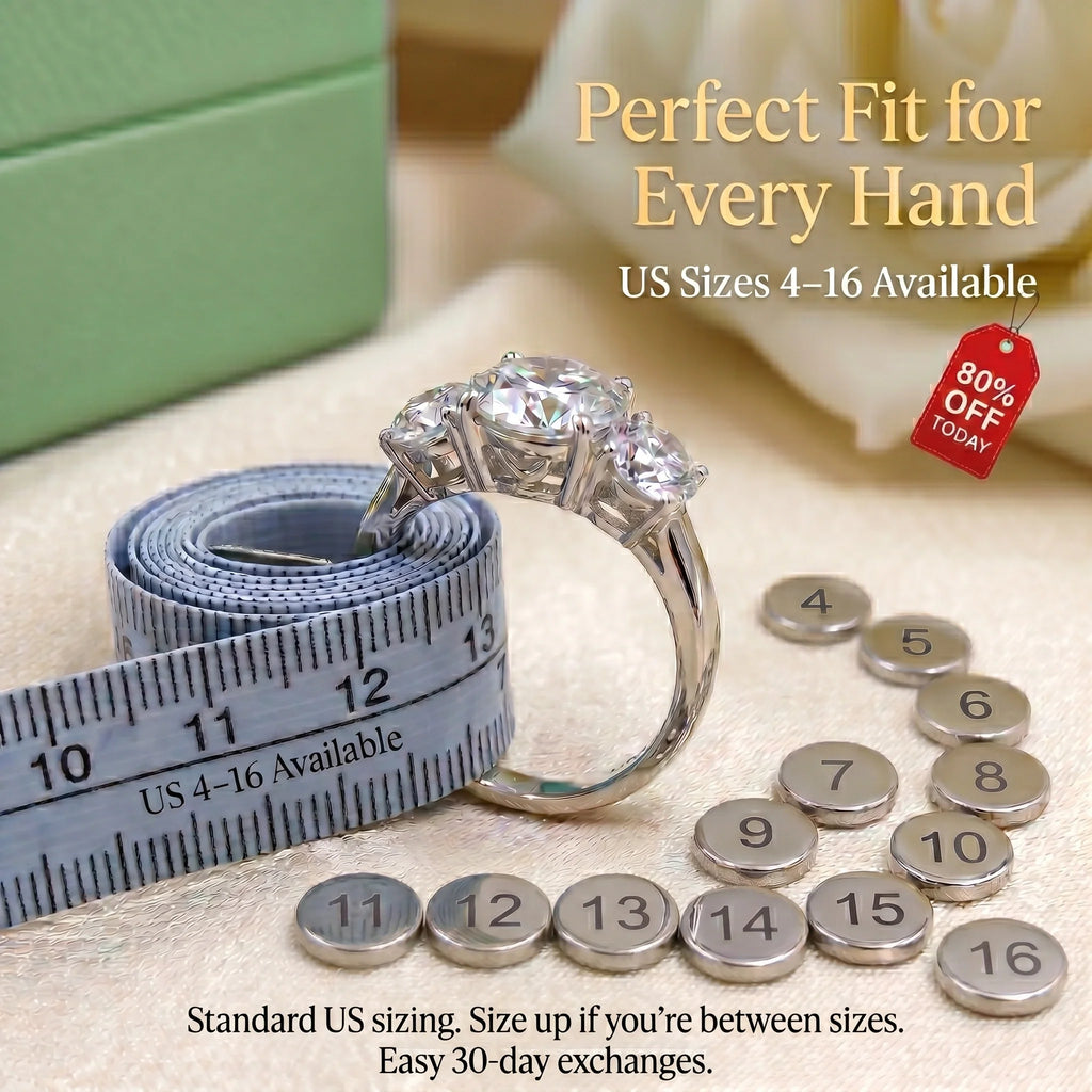 LAST DAY Sale 🔓 80% OFF The Flawless 4-Carat Trinity Ring - Outshines Diamonds, Zero Guilt