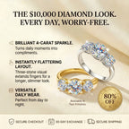 LAST DAY Sale 🔓 80% OFF The Flawless 4-Carat Trinity Ring - Outshines Diamonds, Zero Guilt